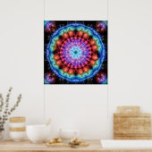 Poster Plasmagoria - Psychdelic Tie Dye Mandala (Cuisine)