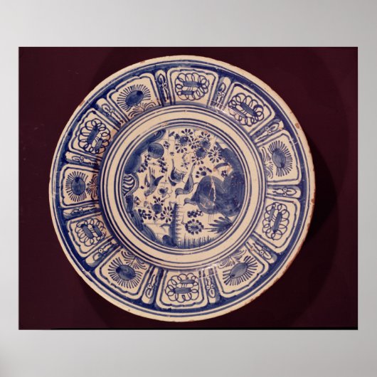 Poster Plat bleu, dérivé d'une Ming Export tardive (Devant)