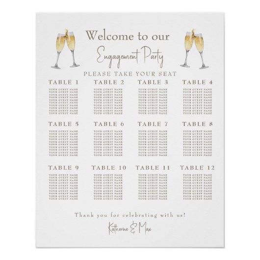 Poster Plat de Champagne Volet d'engagement Graphique II (Devant)