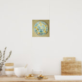 Poster Plat de charge en faïence de Delft 'Bluedash', pot (Cuisine)