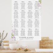 Poster Plat de Mariage floral pourpre souple Lilac (Cuisine)