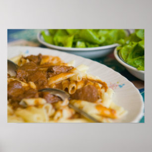 Poster plat de pâtes, istria, Croatie, Europe orientale,