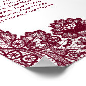 Poster Plat de tournesol rustique chic bordeaux Graphique (Coin)