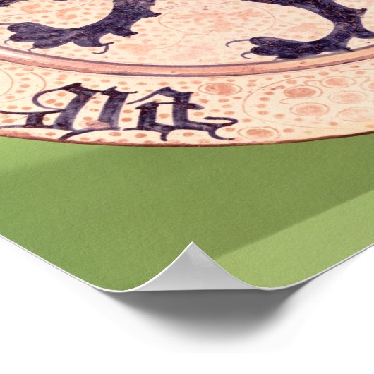 Poster Plat hispano-mauresque, vitré en étain (Coin)