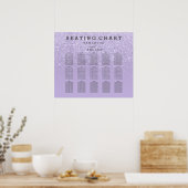 Poster Plat lavande violet faux parties scintillant ombre (Cuisine)