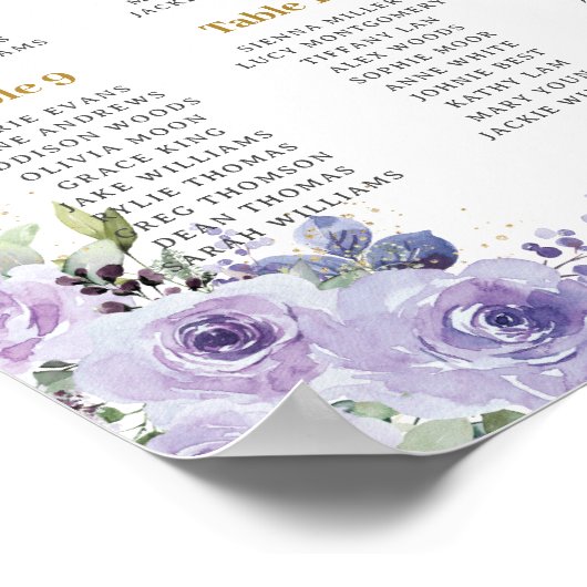 Poster Plat Lilac Floral Or Quinceañera (Coin)