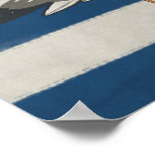 Poster plat minimaliste de mouette (Coin)