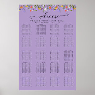 Poster Plat Plural Fleur sauvage violet été