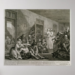 Poster Plat VIII du progrès d'un râteau, 1735