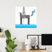 Poster Plate-forme pétrolière (Bureau à domicile)