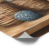 Poster Plateau de campagne primitive en bois 2 (Coin)