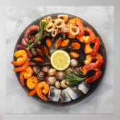 Poster Plateau de fruits de mer (Devant)