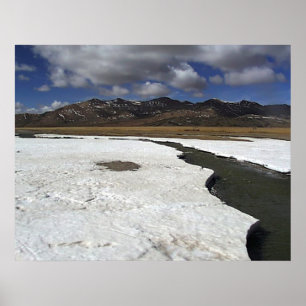 Poster Plateau tibétain Rivière de neige blanche