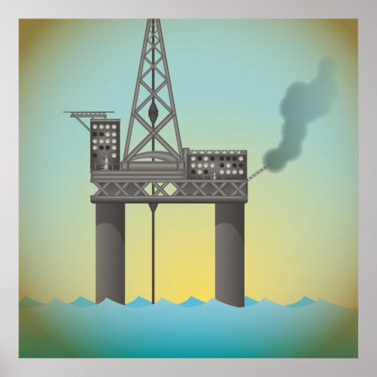 Poster Plateforme pétrolière (Devant)
