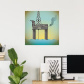 Poster Plateforme pétrolière (Bureau à domicile)