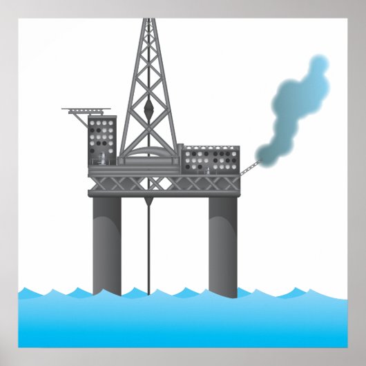 Poster Plateforme pétrolière (Devant)