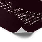 Poster Platine florale Broussaillée foncée Graphique 12 (Coin)