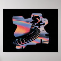 Platine Tourne-Disques de Style Glitch Moderne – D