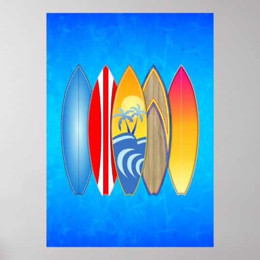 Poster Platins de surf rétro (Devant)