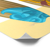 Poster Platins de surf rétro Sable de Surf solaire (Coin)