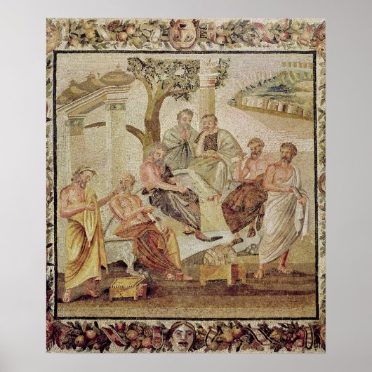 Poster Platon discutant avec ses élèves (Devant)