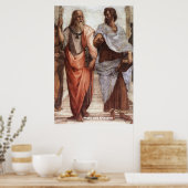 Poster Platon et Aristote / Raphael's/ École d'Athènes (Cuisine)