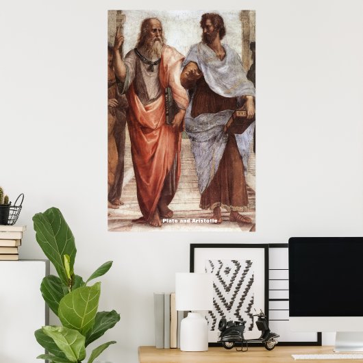 Poster Platon et Aristote / Raphael's/ École d'Athènes (Bureau à domicile)