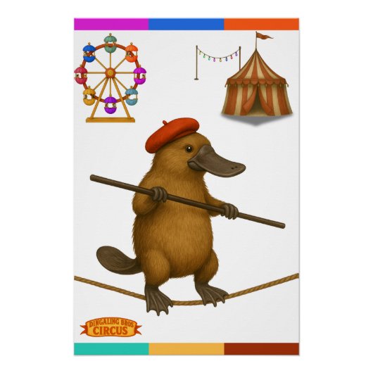 Poster Platon ornithorynque funambule (Devant)