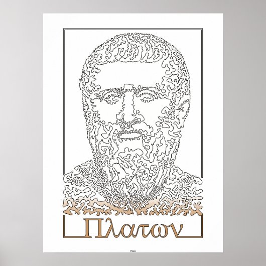 Poster Platon. philosophe grec [014] (Devant)