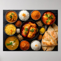Plats indiens assortis : poulet Tikka Masala