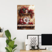 Poster Plats rouges et blancs, Café Pot Country Shelter (Bureau à domicile)