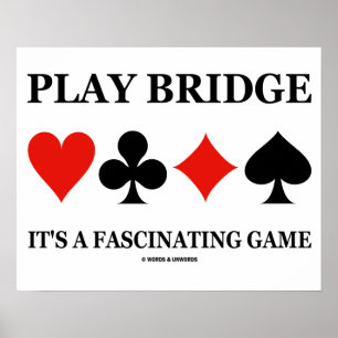 Poster Play Bridge C'est un jeu fascinant (costumes de ca