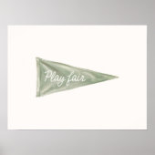 Poster Play Fair Golf Pennant Wall Art (Devant)