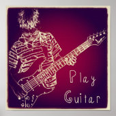 Poster "Play Guitar" (Devant)