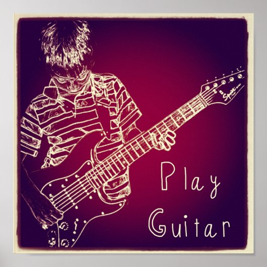 Poster "Play Guitar" (Devant)