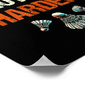 Poster Play Hard Shuttle Harder Badminton  (Coin)