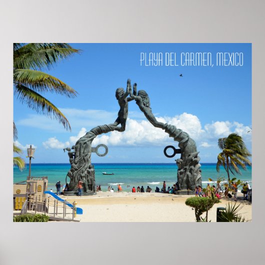 Poster Playa del Carmen Riviera Maya Mexique Travel (Devant)