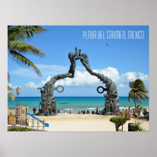 Poster Playa del Carmen Riviera Maya Mexique Voyage