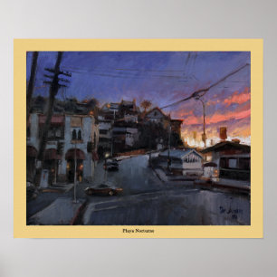 Poster Playa Nocturne - Jose L. de Juan