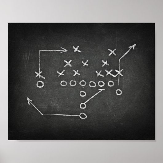 Poster PLAYBOOK DE FOOTBALL Imprimer Décor sportif (Devant)