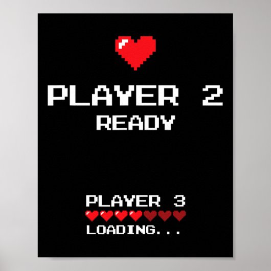 Poster Player 2 Player 3 Loading - Retro Gaming - (Devant)