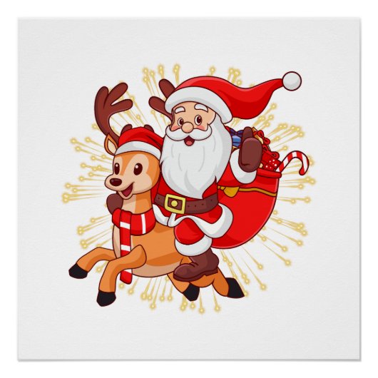 Poster **"Playful Santa Claus Design – Fun and Festive Ch (Devant)