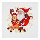 Poster **"Playful Santa Claus Design – Fun and Festive Ch (Devant)