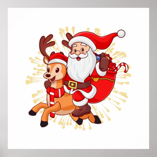 Poster **"Playful Santa Claus Design – Fun and Festive Ch (Devant)