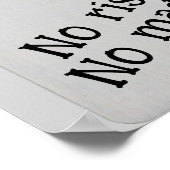 Poster Playing card art -no risk no magic  (Coin)