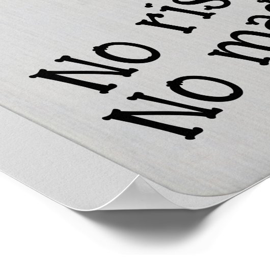 Poster Playing card art -no risk no magic  (Coin)