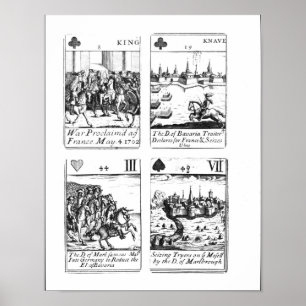 Poster Playing cards commemorating