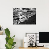 Poster Playing In The Surf, Fine Art Photograph (Bureau à domicile)