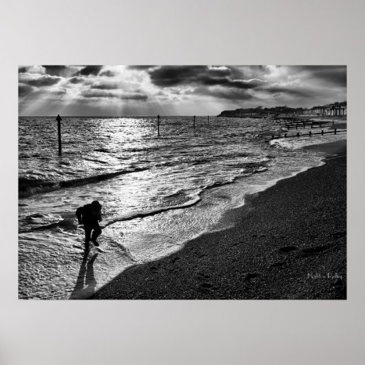 Poster Playing In The Surf, Fine Art Photograph (Devant)