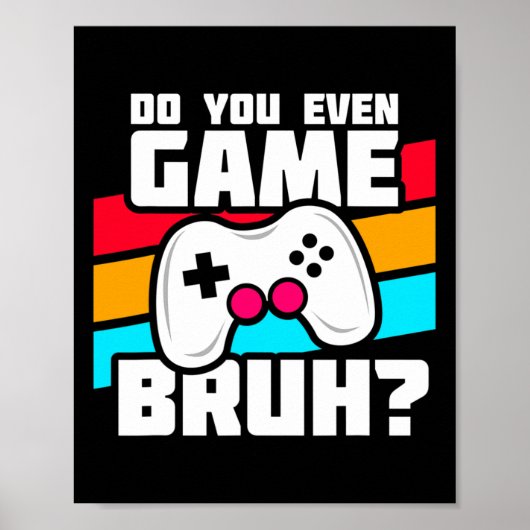 Poster Playing Video Games - Pc Console Gaming - Funny Vi (Devant)